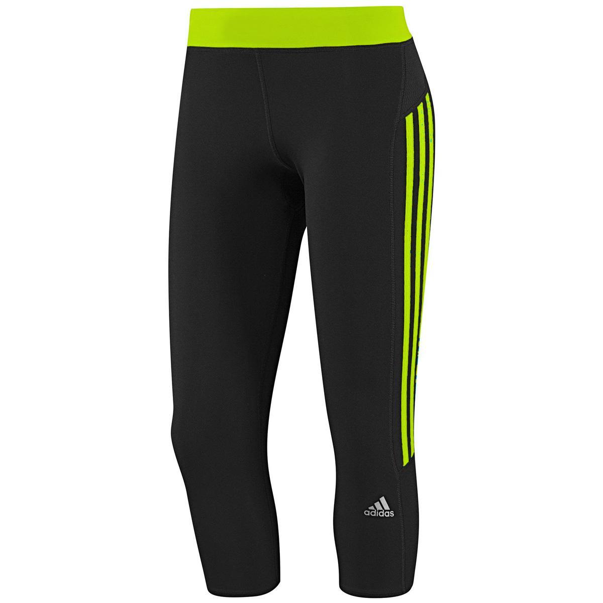 Adidas Mens Response Tights - Black/Yellow - Tennisnuts.com