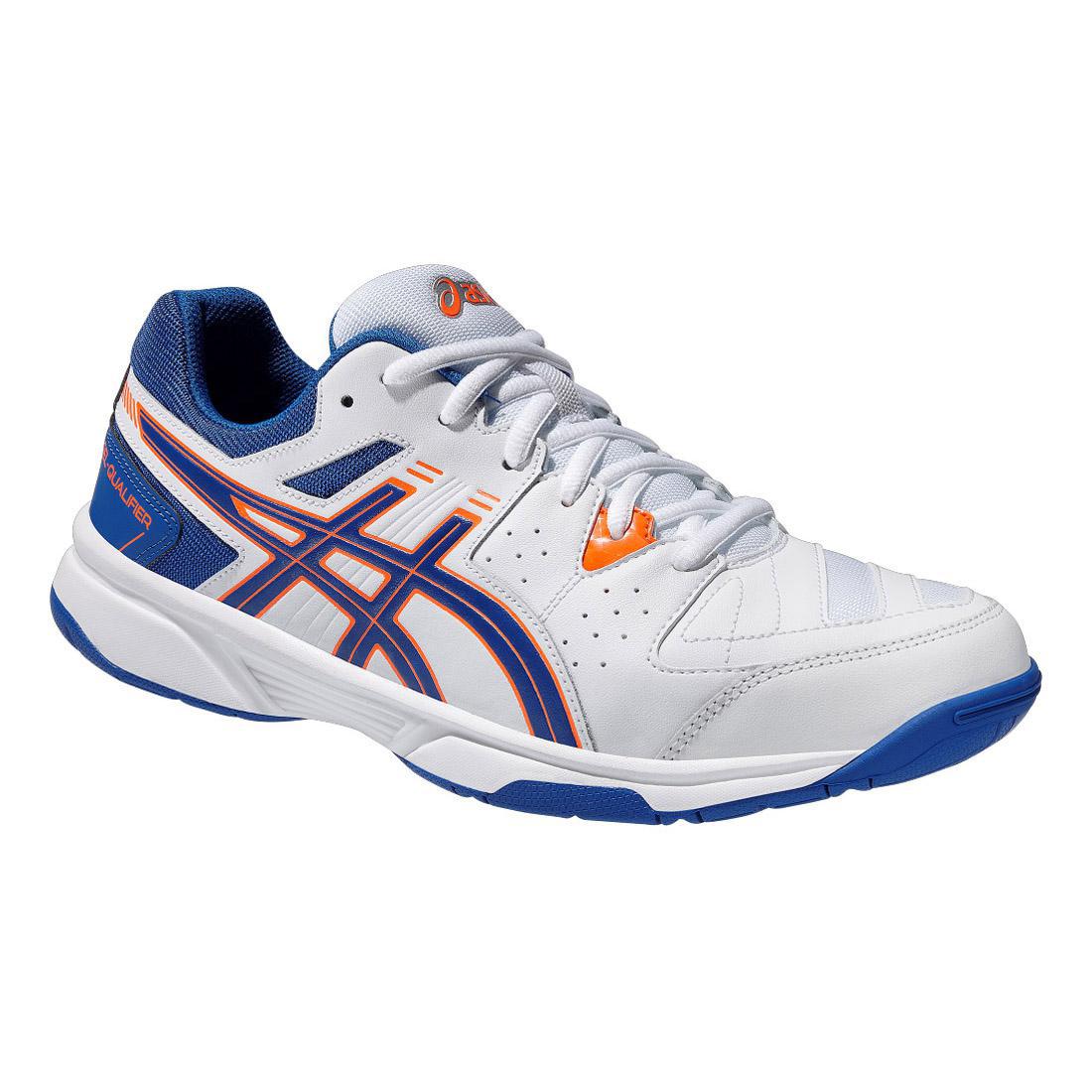 Asics Mens GEL-Qualifier 2 Tennis Shoes - White/Blue - www.bagssaleusa.com