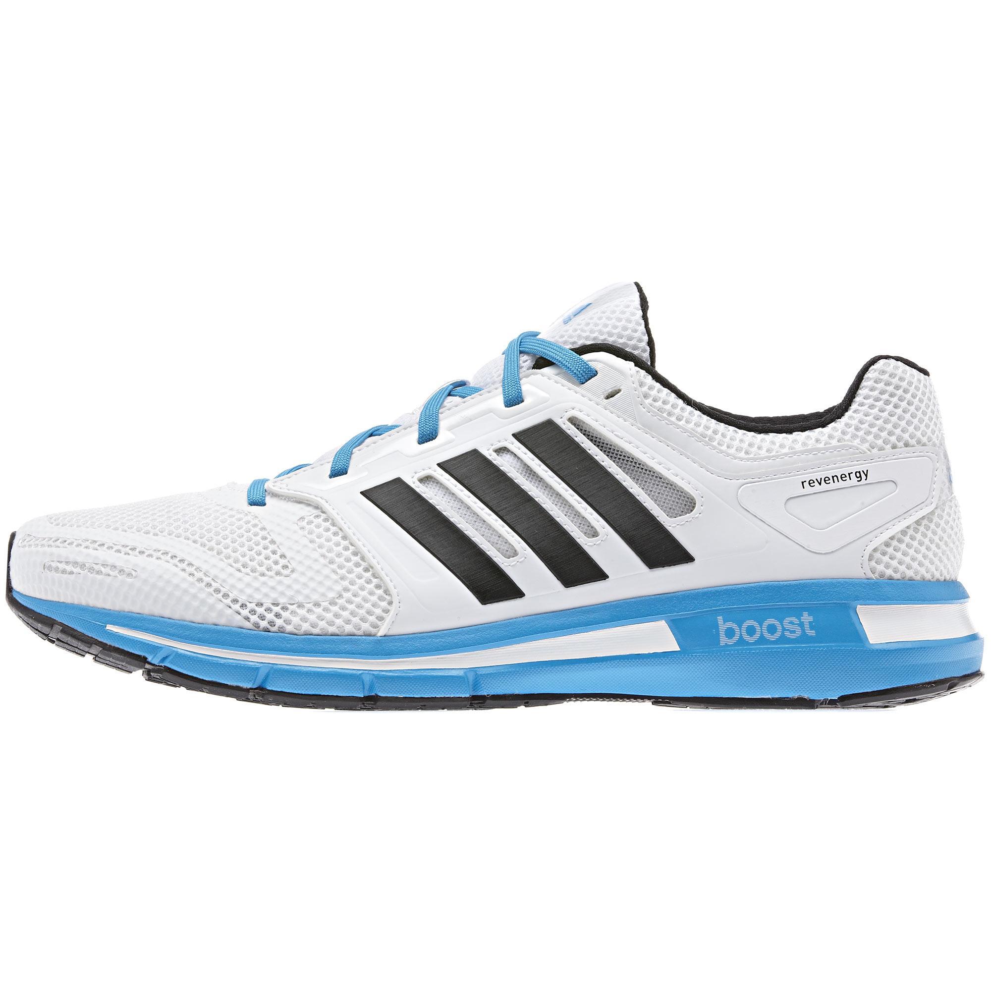 Mens Revenergy Running Shoes - White/Solar Blue -