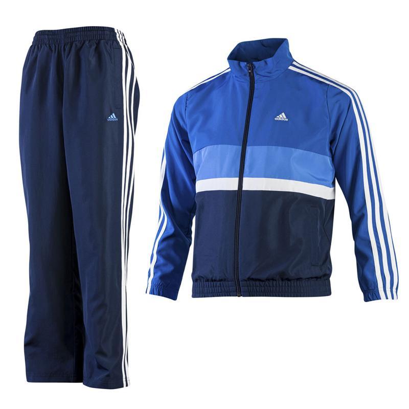 Adidas Kids Woven Cuffed Tracksuit - Blue/Navy/White - Tennisnuts.com