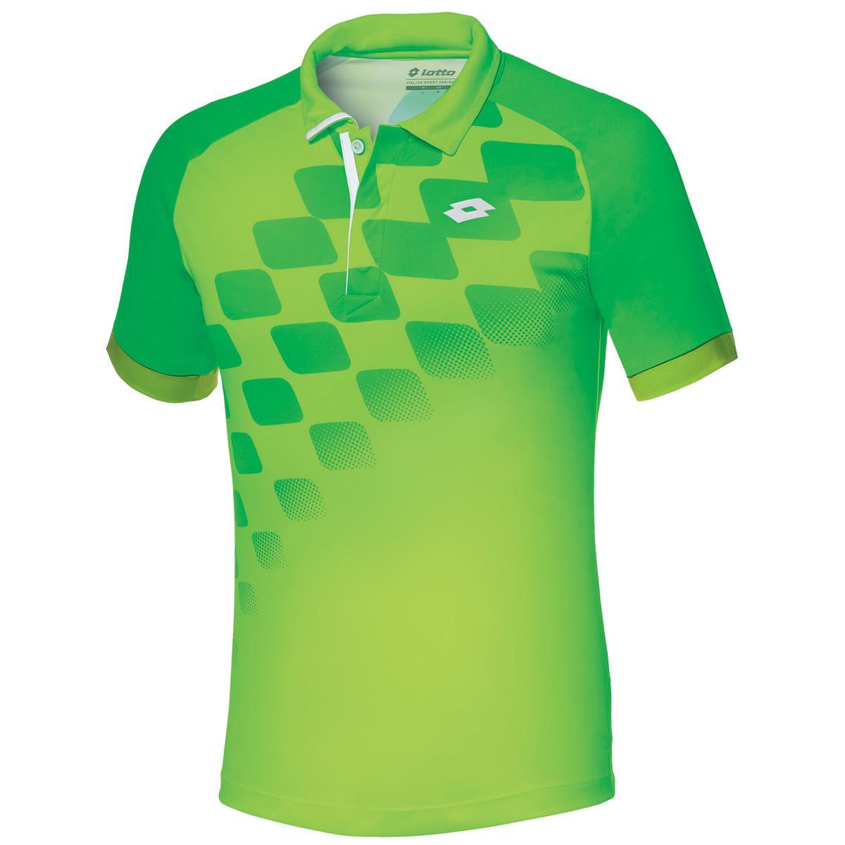 Lotto Mens Connor Polo Fluo Clover/Fluo Green