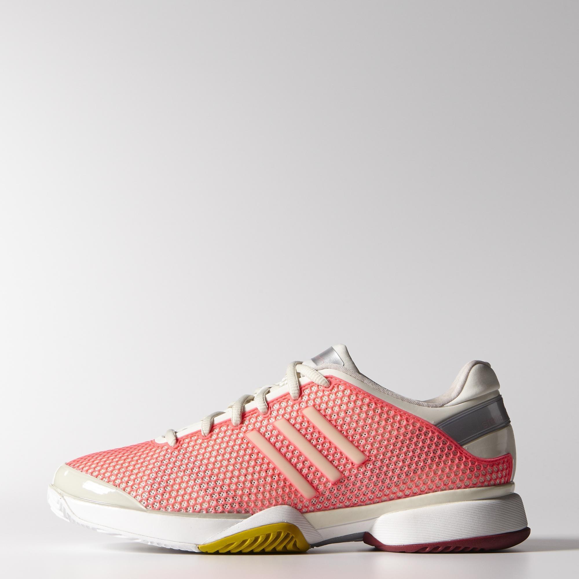 Adidas Womens Stella McCartney Barricade 8 Tennis Shoes - Pink/White ...