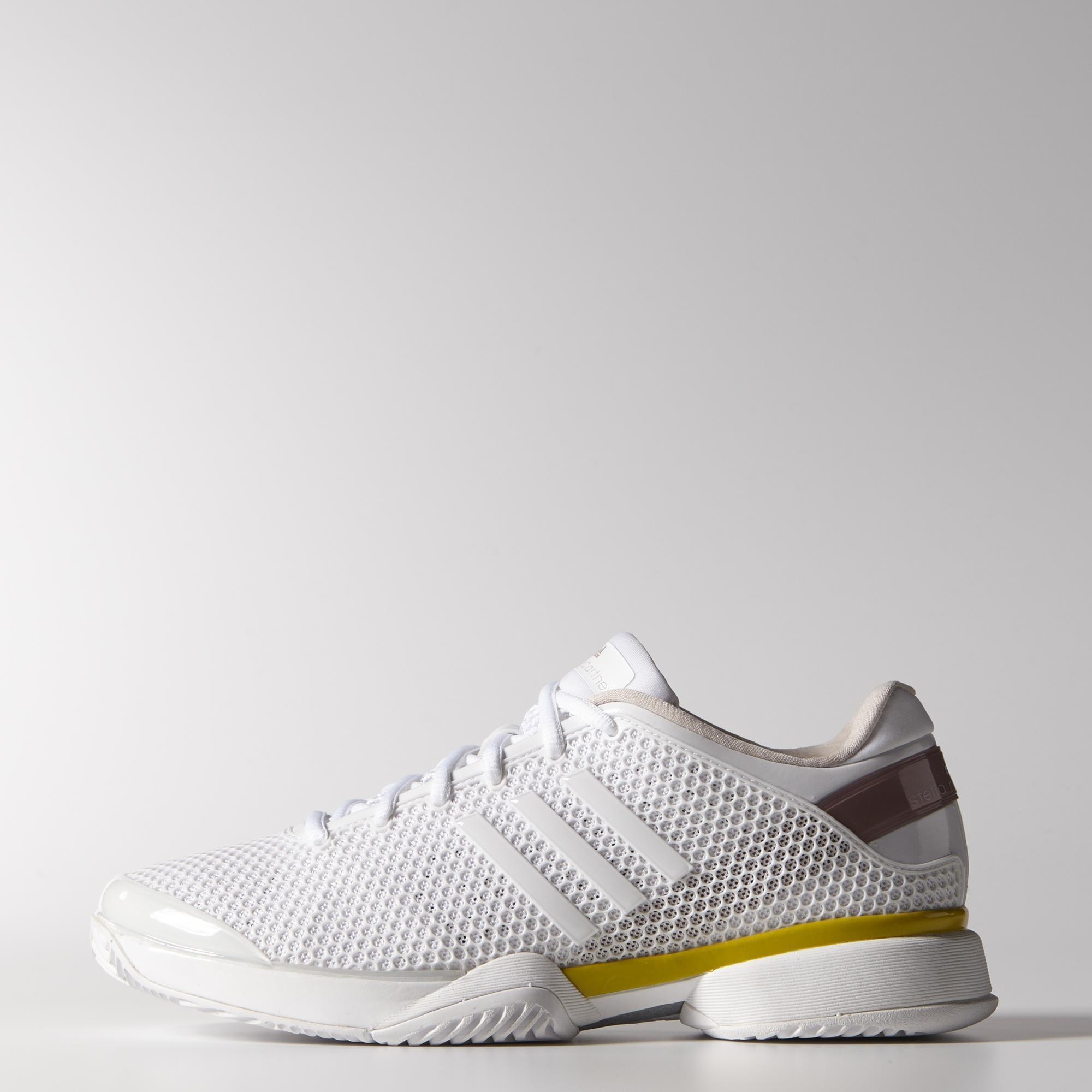 Adidas Womens Stella McCartney Barricade 8 Tennis Shoes - White ...