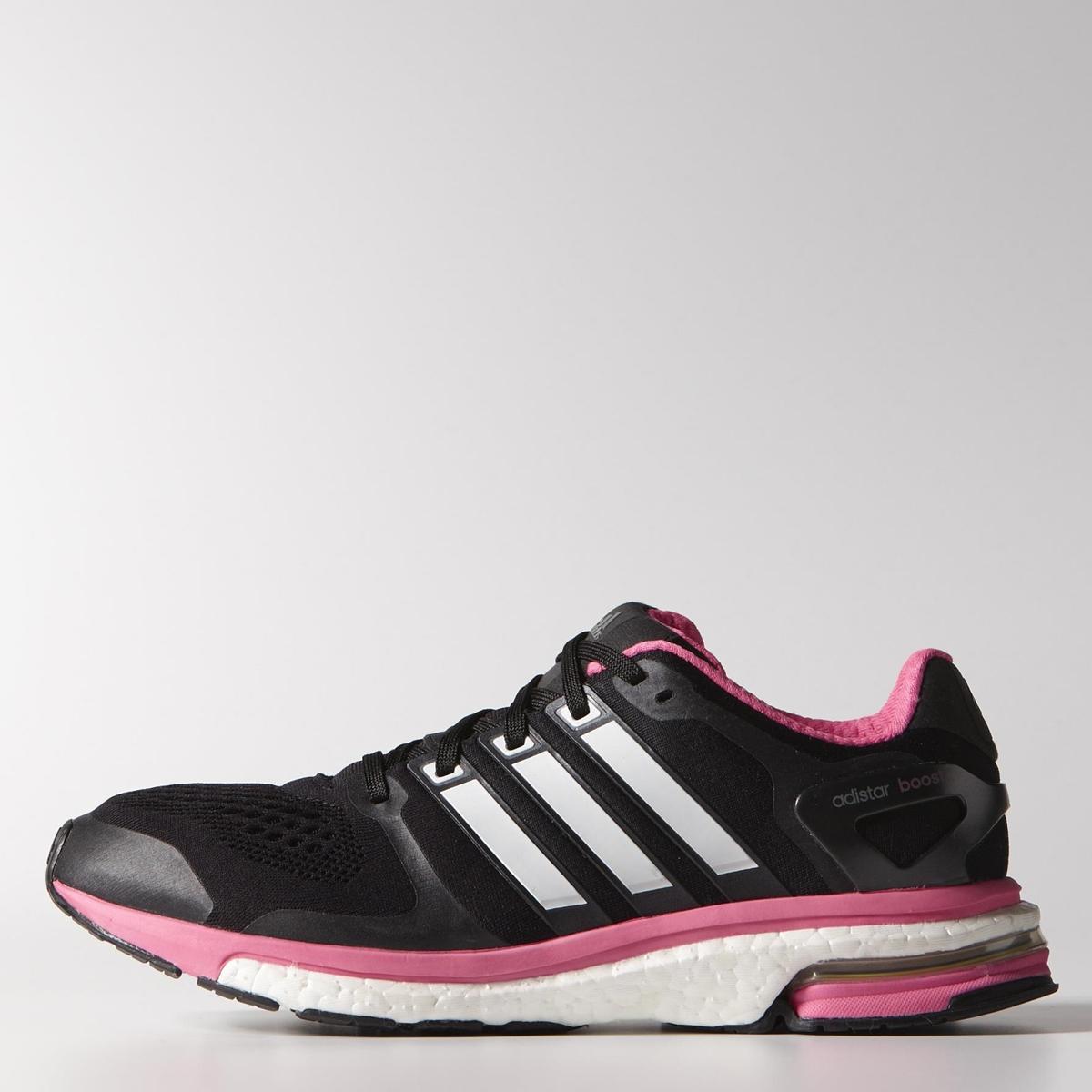 Adidas Womens Adistar Boost ESM Running Shoes - Black/White/Pink ...