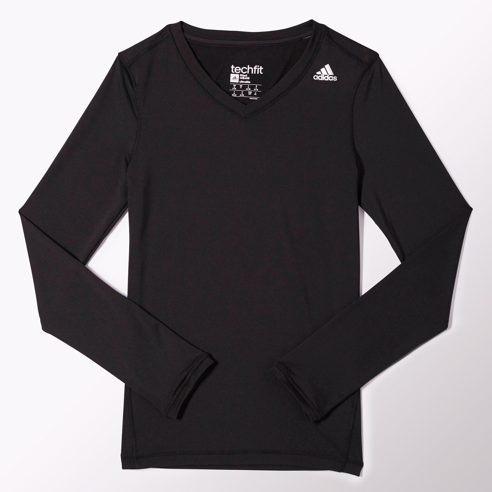 womens adidas black long sleeve top
