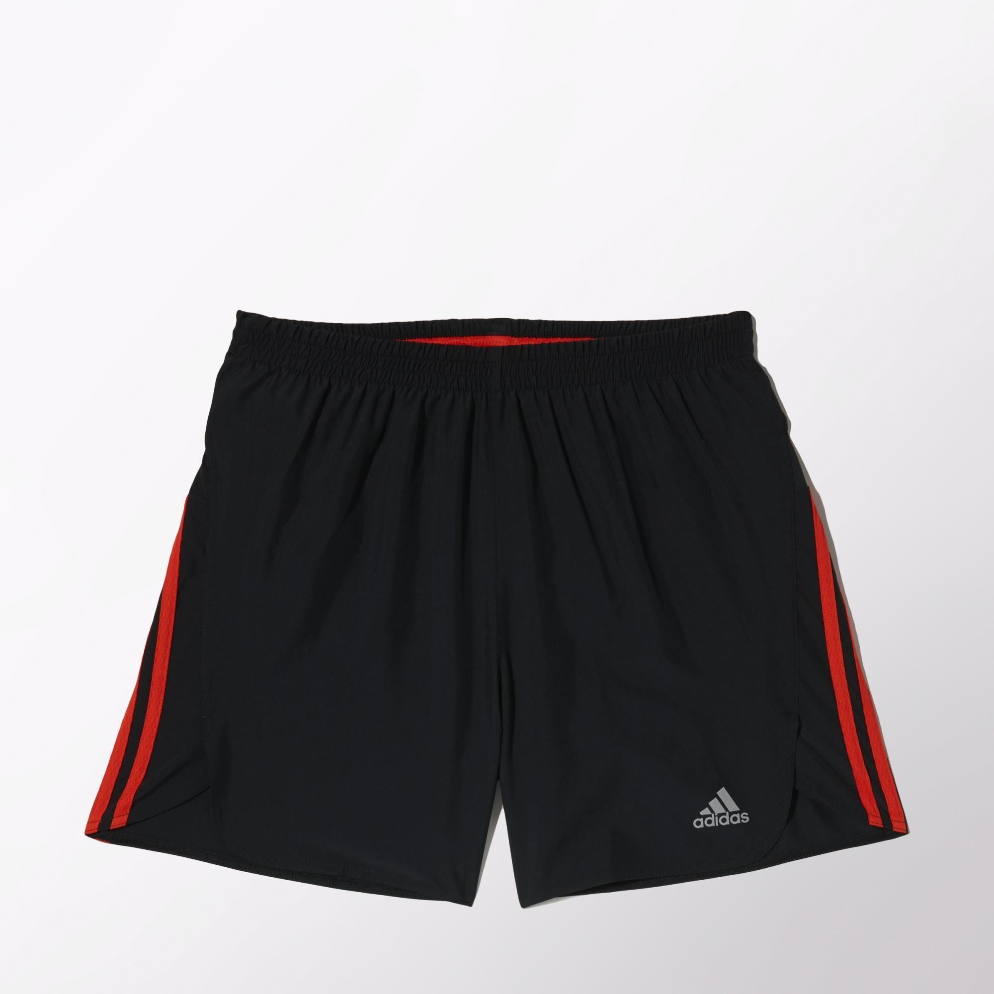 Adidas Response 5" Shorts - Black/Bold Orange - Tennisnuts.com