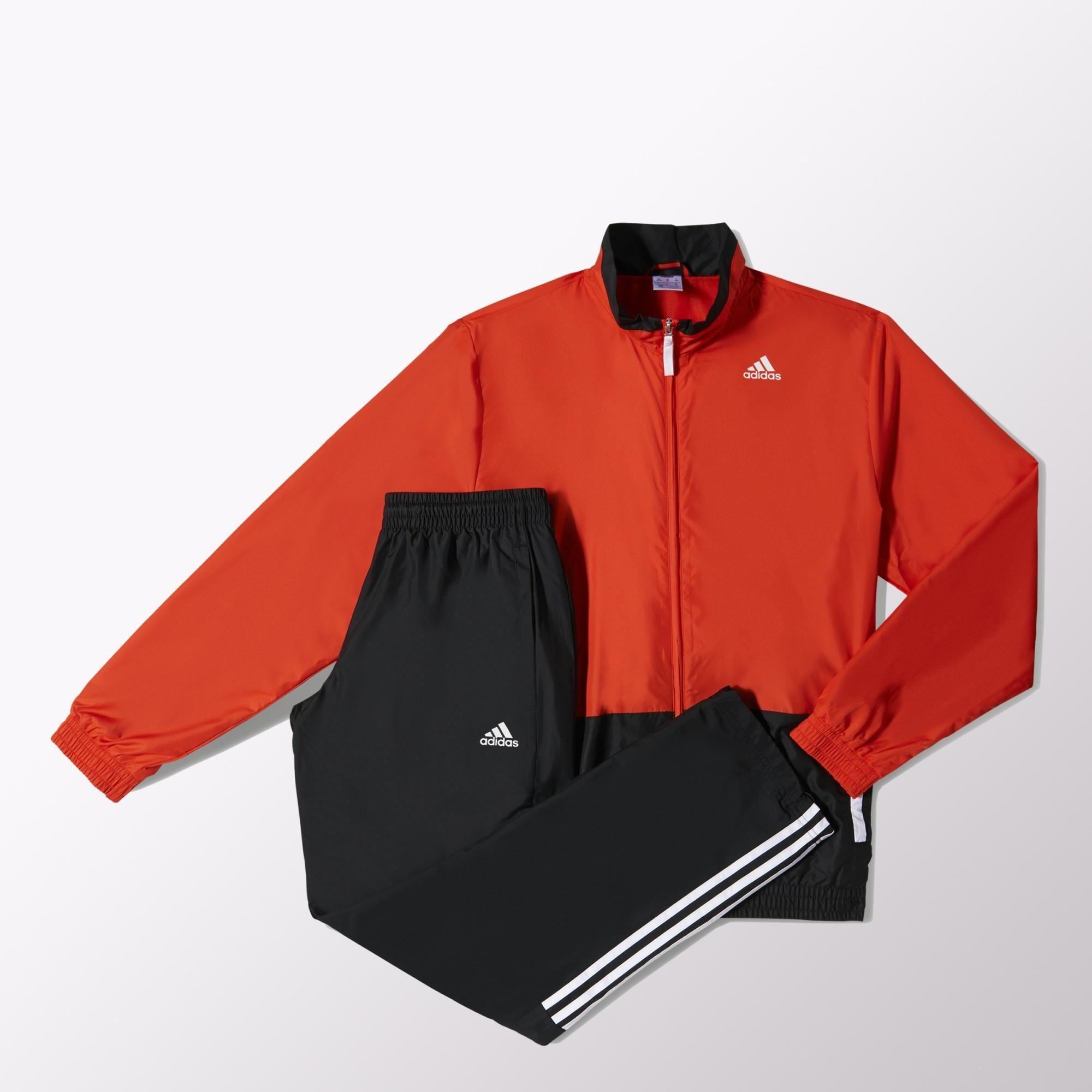 adidas orange and black tracksuit