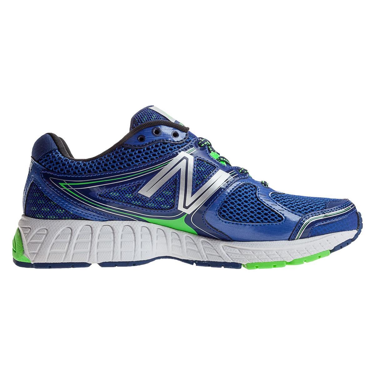 New Balance M680v2 Mens (D) Running Shoes - Blue/Neon-Green/White ...