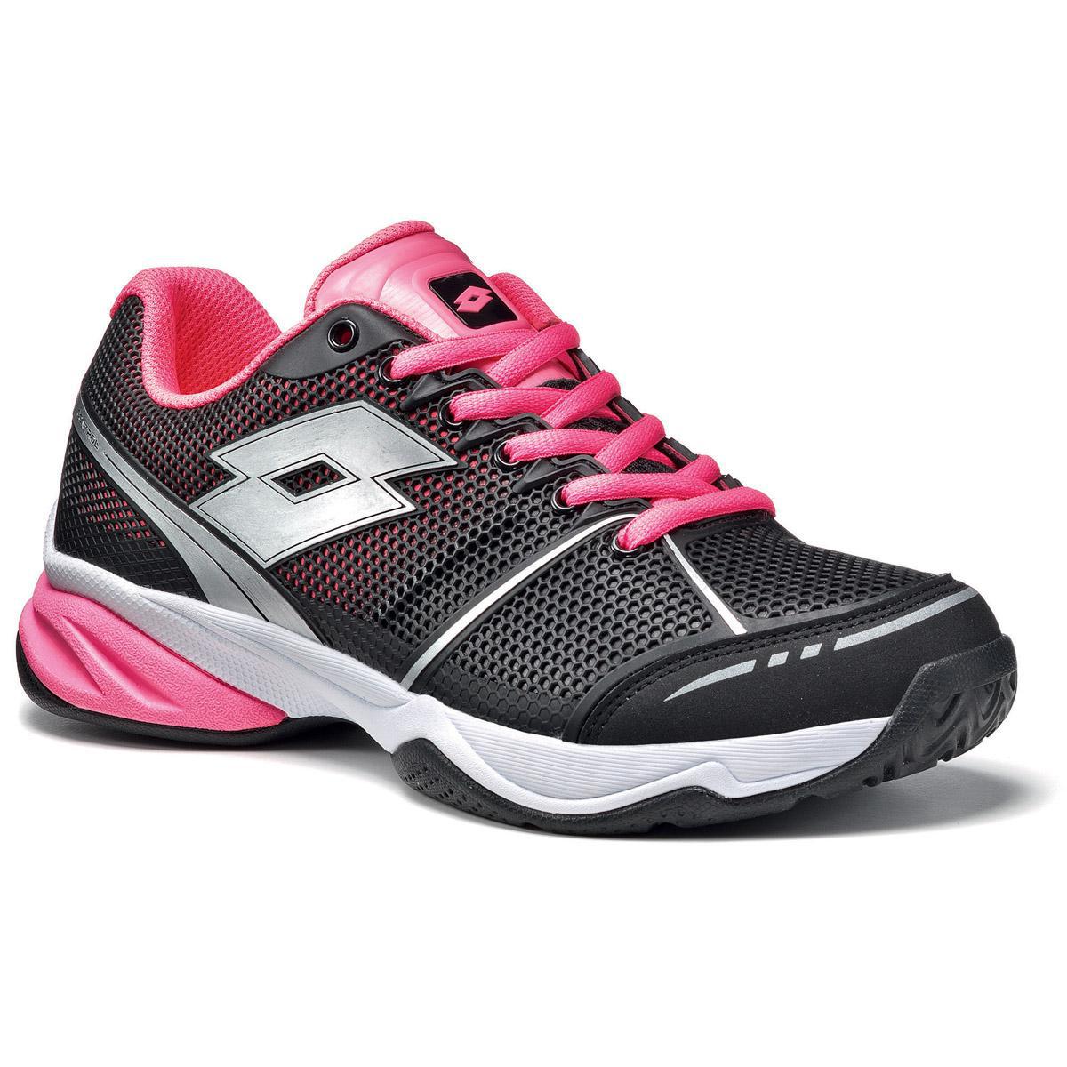 Lotto Womens Viper Ultra Tennis Shoes Black/Fluo Pink