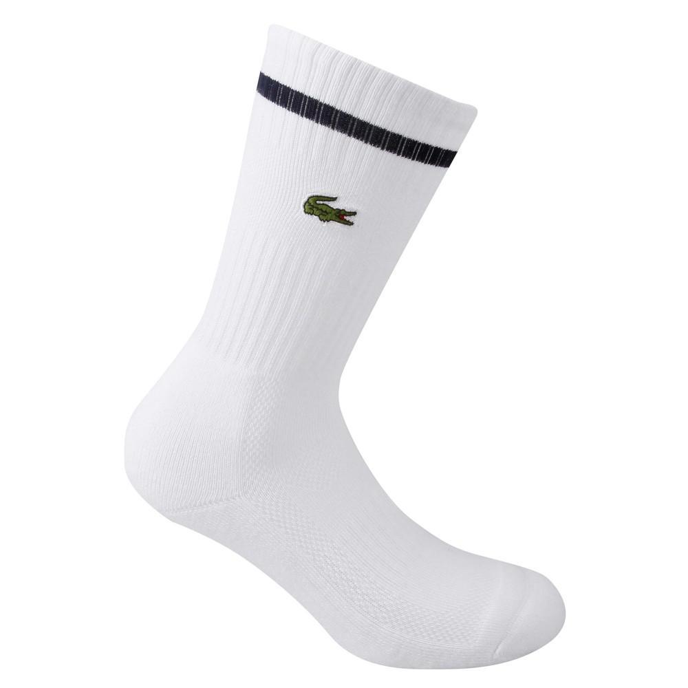 Lacoste Striped Sport Socks White/Navy Blue (UK7.511)