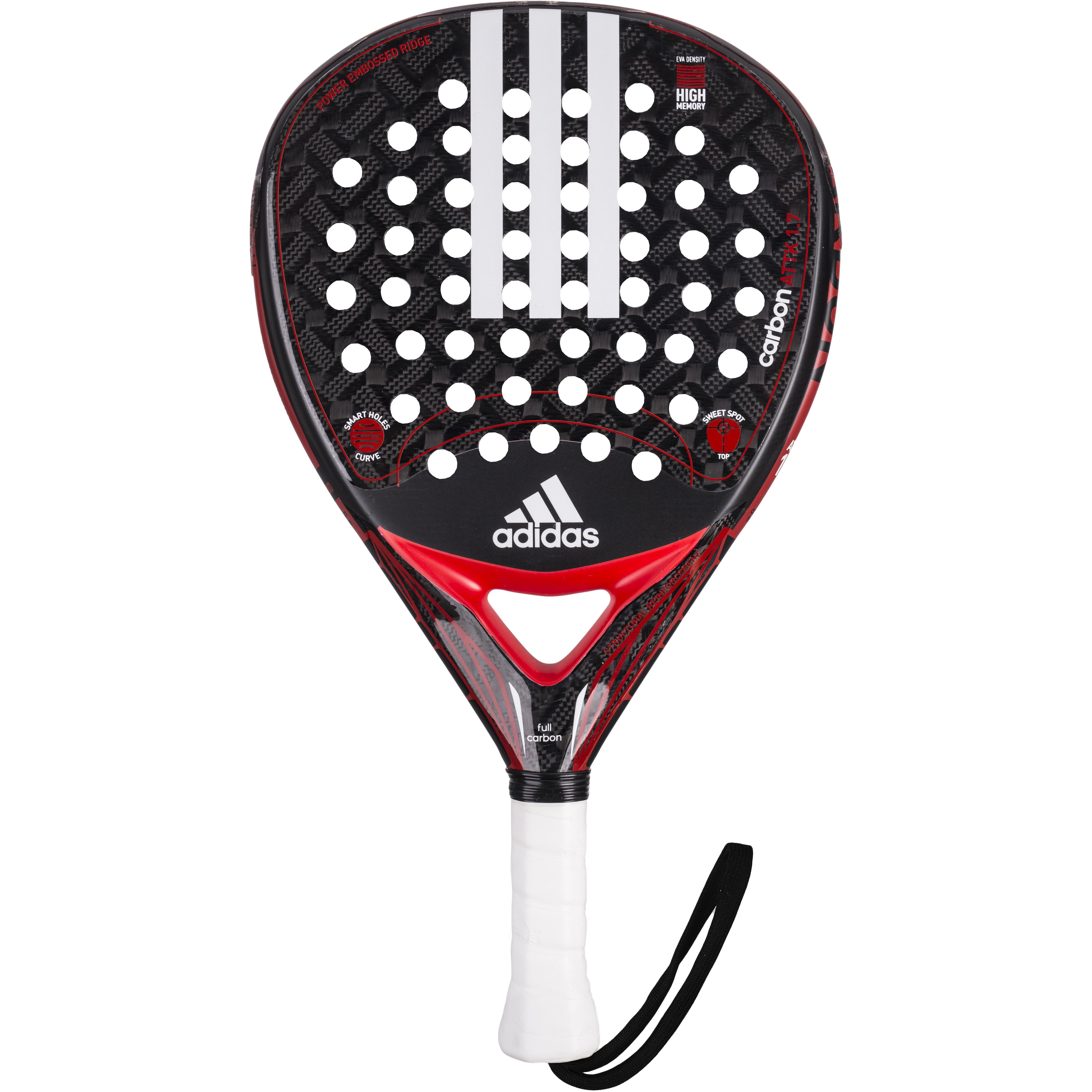 Adidas Carbon Attack 1.7 Padel Racket Black/Red