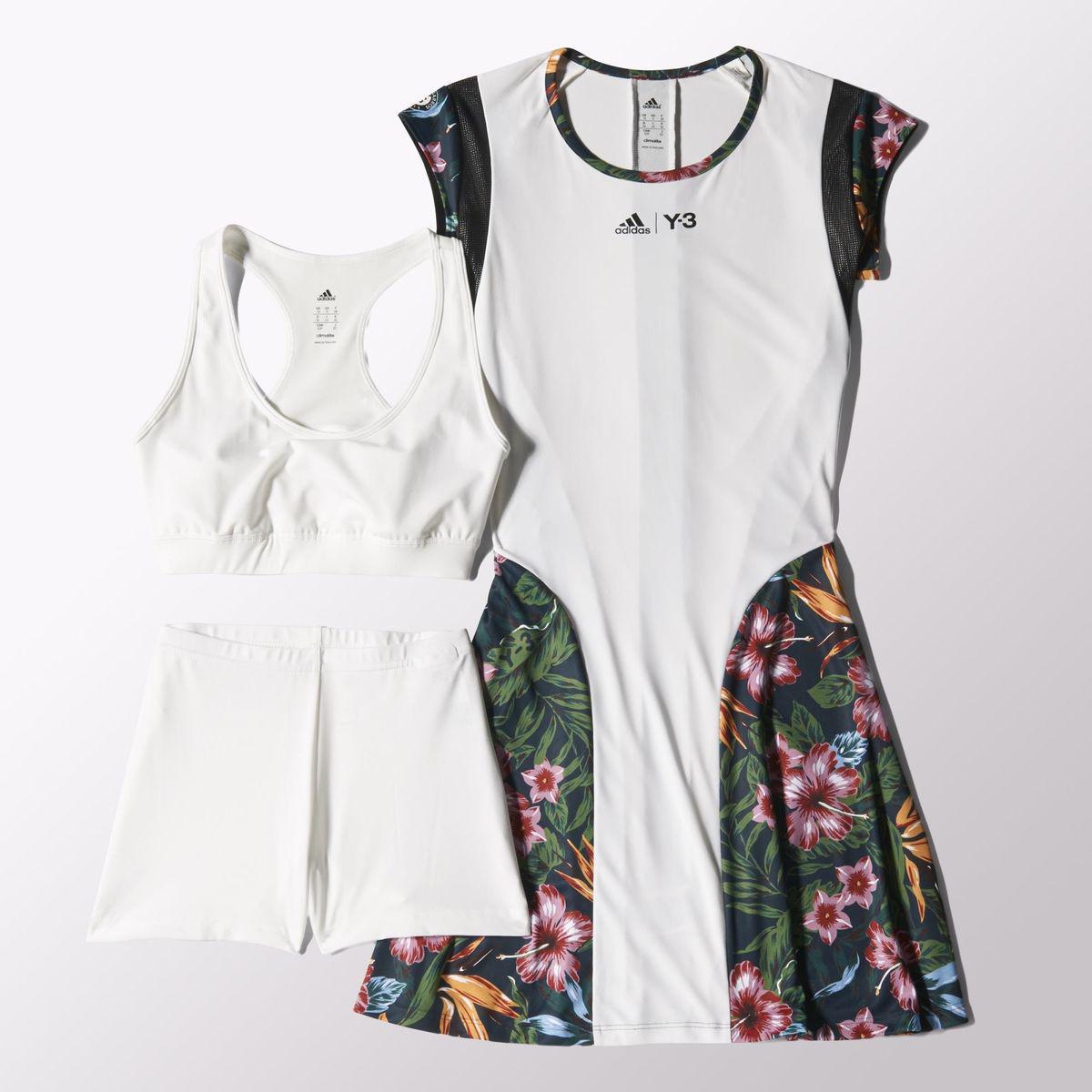 Adidas Womens Y3 Roland Garros Dress White/Flower
