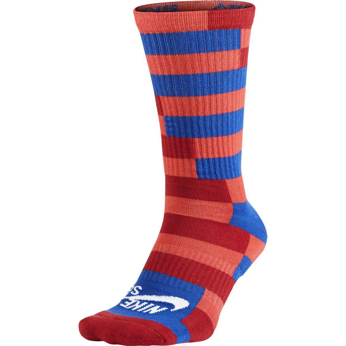 nike striped crew socks