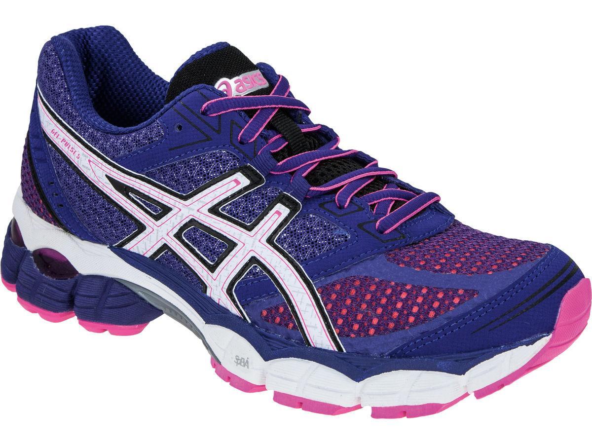 Asics Womens GEL Pulse 5 Running Shoes Blue/Pink
