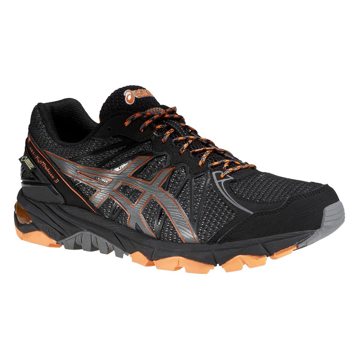 Asics Mens GEL-Fuji Trabuco 3 G-TX Trail Running Shoes - Black/Orange ...