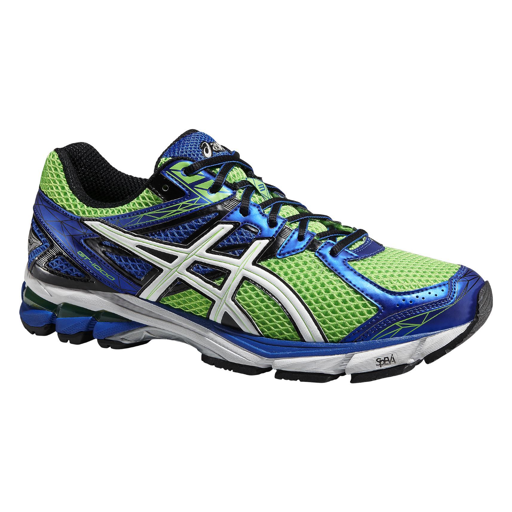 Asics Mens GT-1000 3 Running Shoes - Neon Green/Blue - Tennisnuts.com