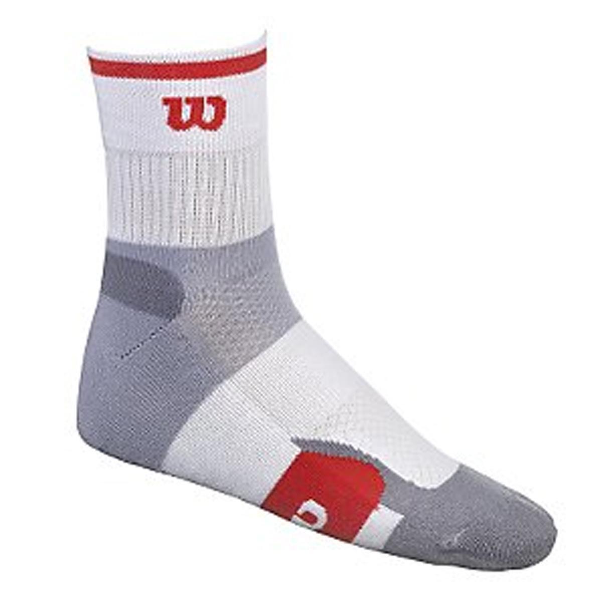 Wilson ErgoStep Socks (1 Pair) White/grey/red