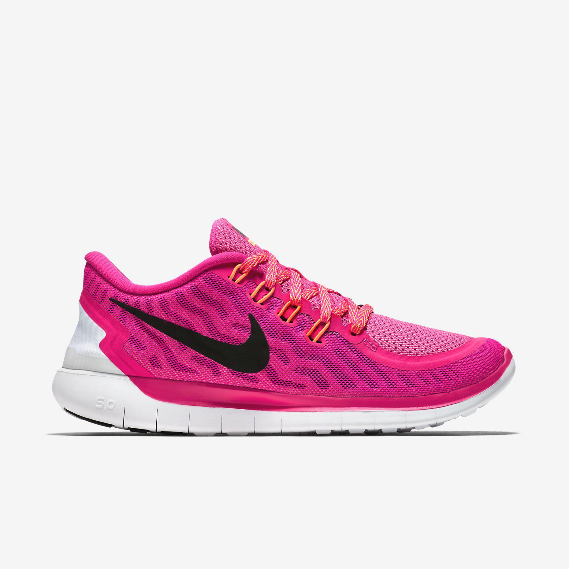 Nike Womens Free 5.0+ Running Shoes - Pink - Tennisnuts.com