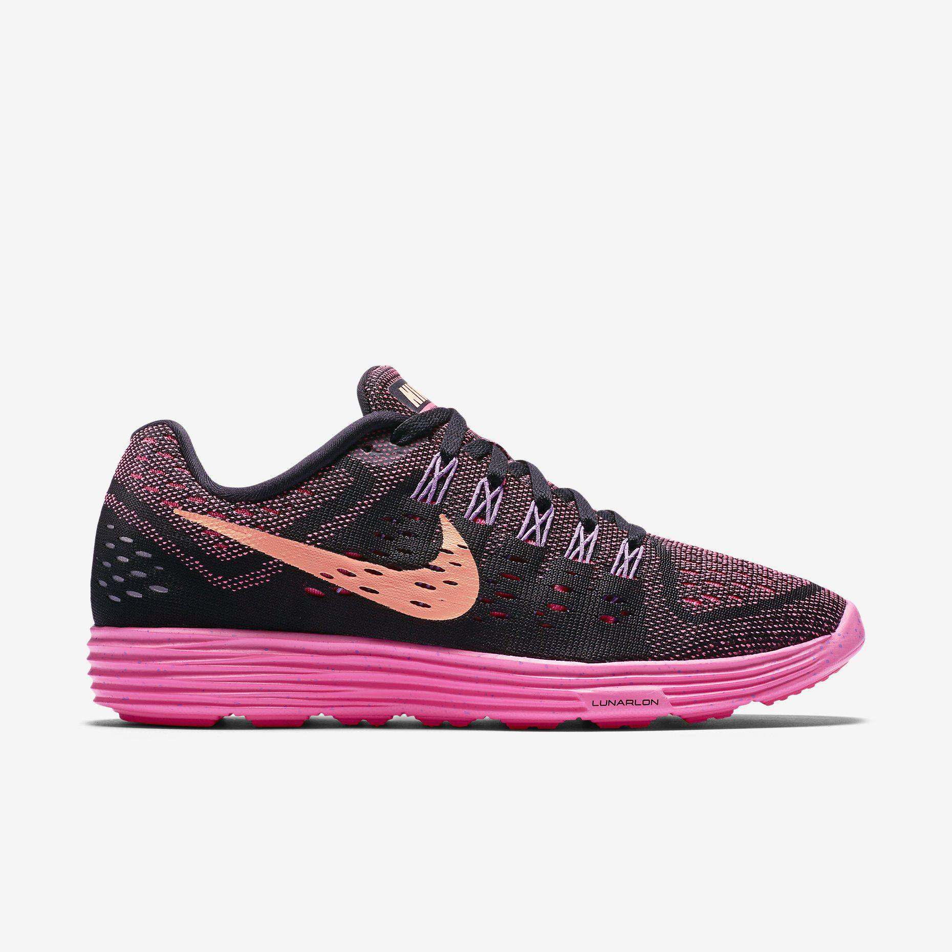 Nike Womens LunarTempo Running Shoes - Black/Pink Pow - Tennisnuts.com