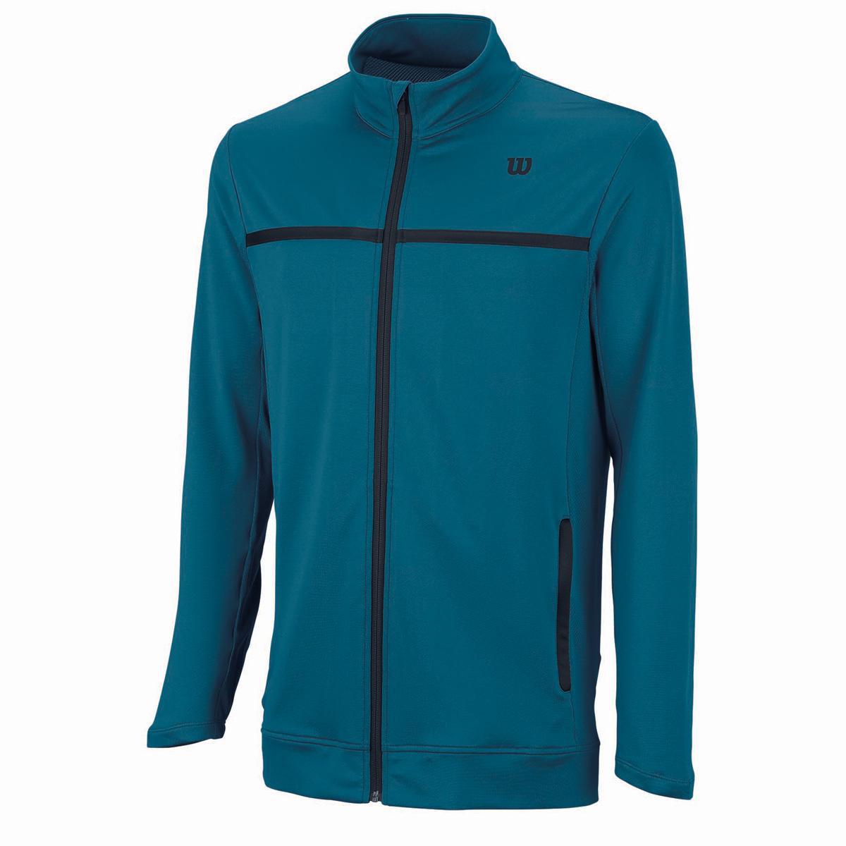 Wilson Mens Spring Knit Warm Up Jacket Blue