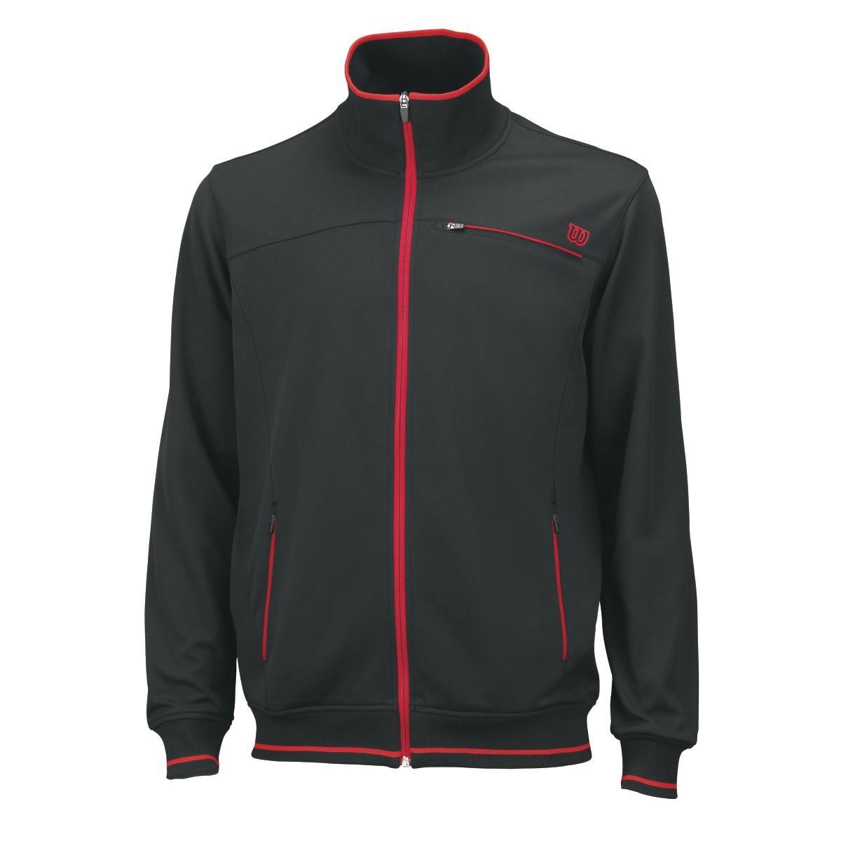 Wilson Mens Track Jacket Black/Red