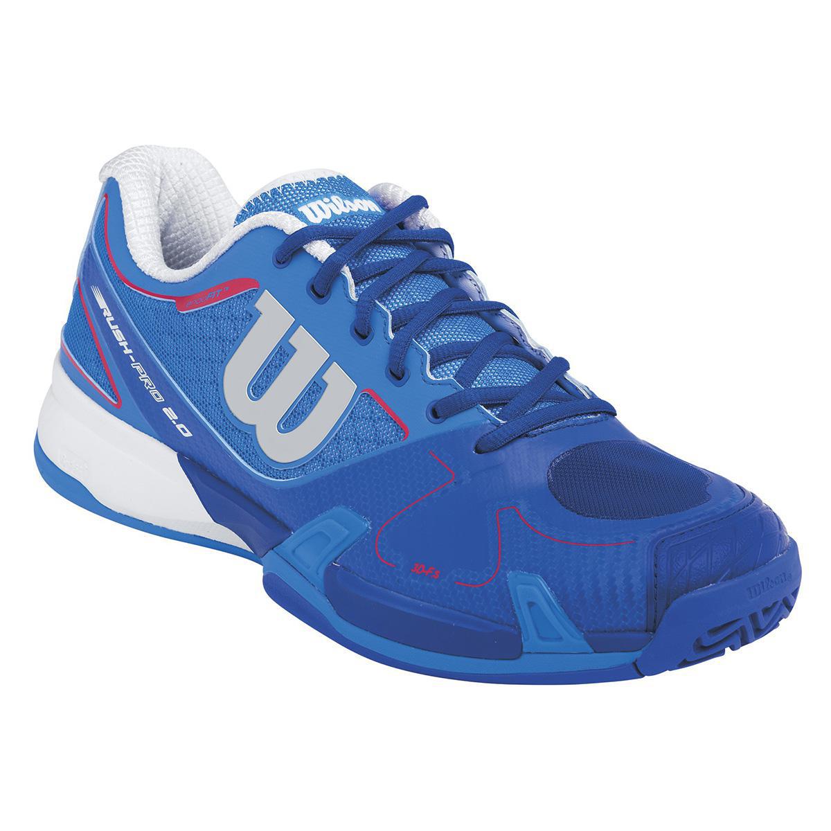 Wilson Mens Rush Pro 2.0 Tennis Shoes Neptune Blue/Blue Iris