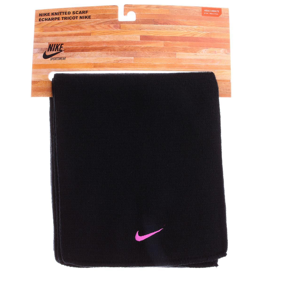 Nike Knitted Scarf Black/Atomic Pink