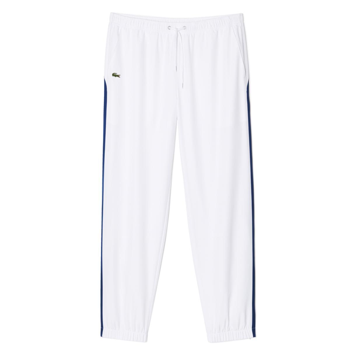 white lacoste track pants