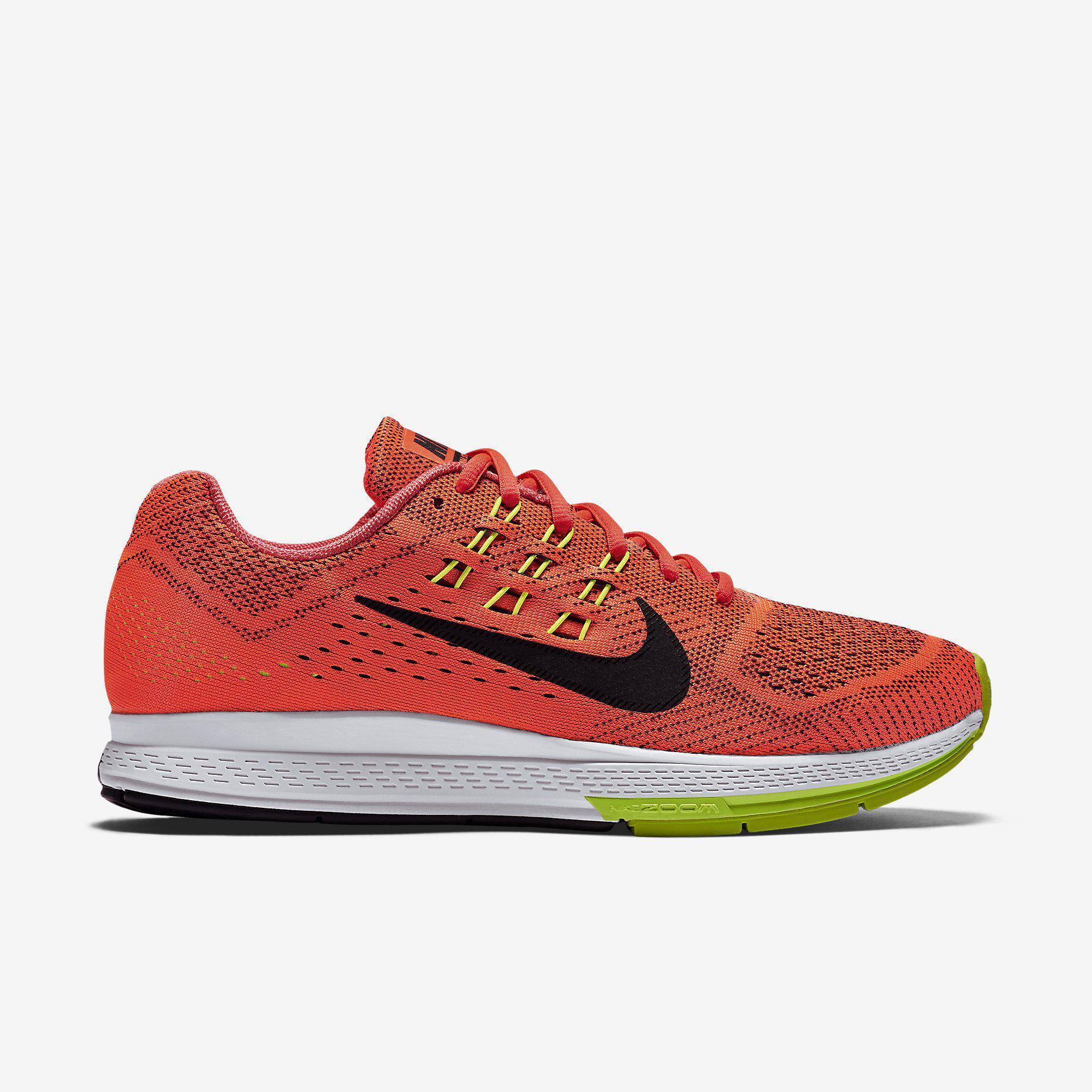 Nike Mens Air Zoom Structure 18 Running Shoes Crimson/Black - Tennisnuts.com