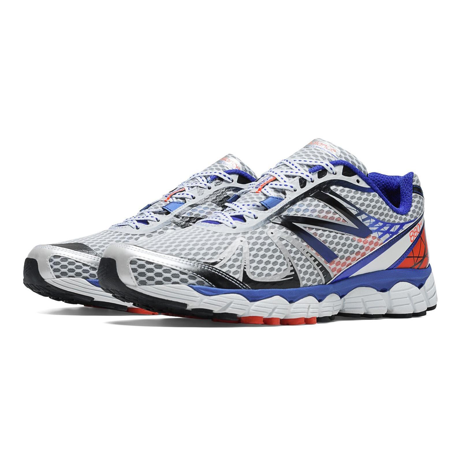 New Balance Mens M880v4 Running Shoes - White/Blue - Tennisnuts.com