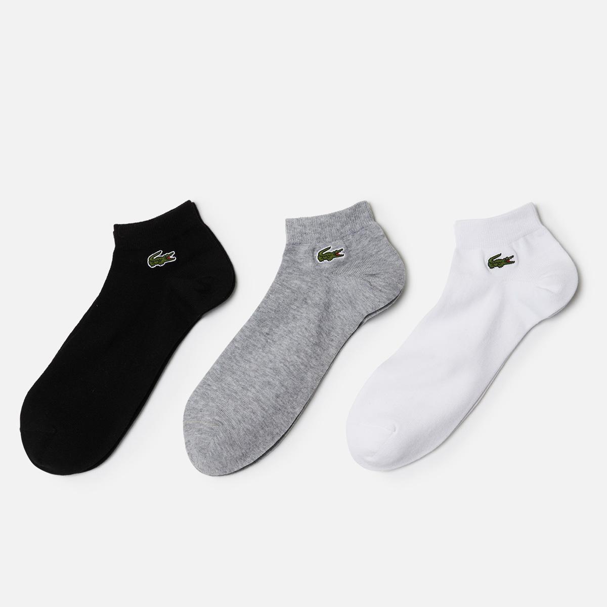 Lacoste Sport Socks (3 Pairs) White/Black/Grey
