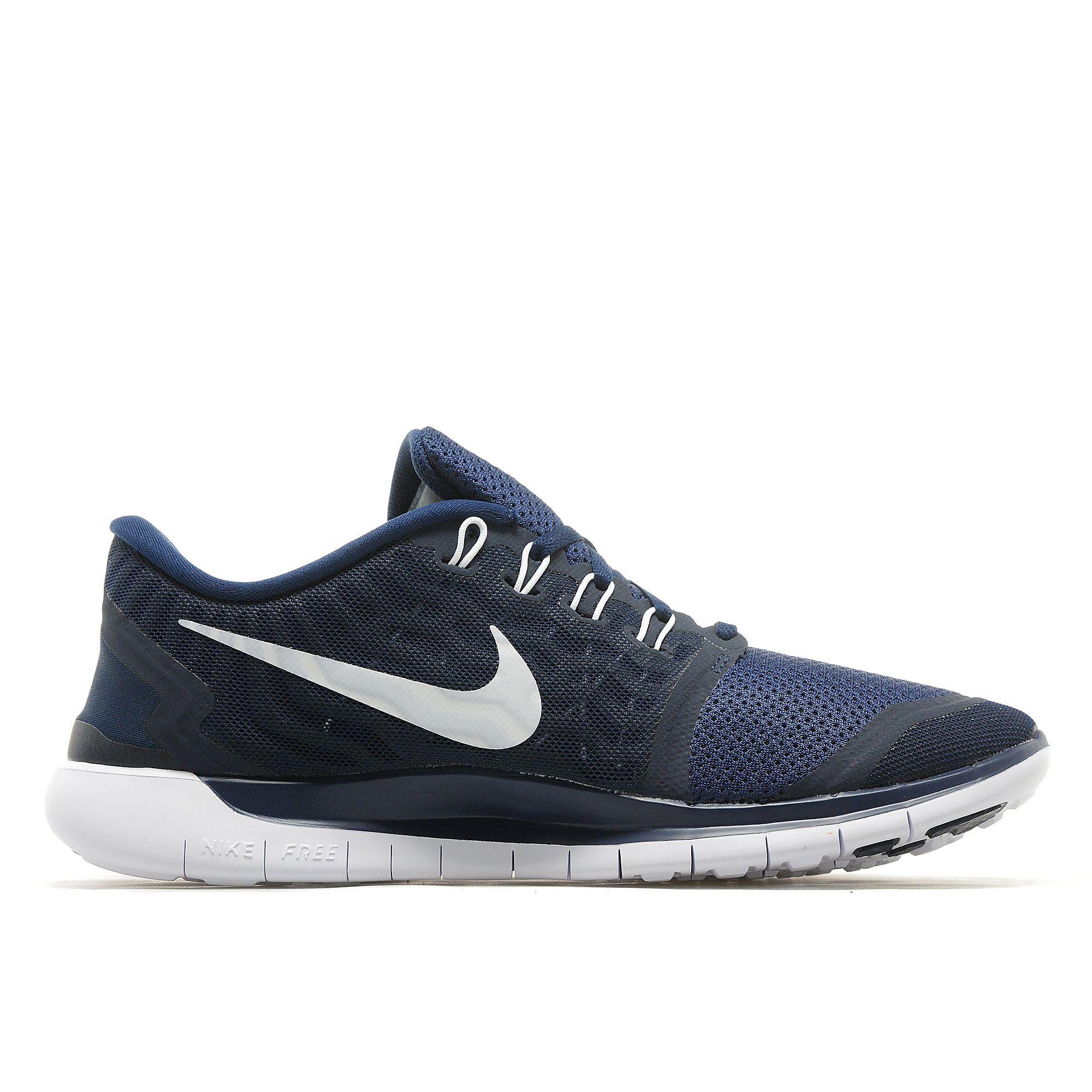 Nike Mens Free 5.0 Running Shoes - Midnight Navy/White - Tennisnuts.com