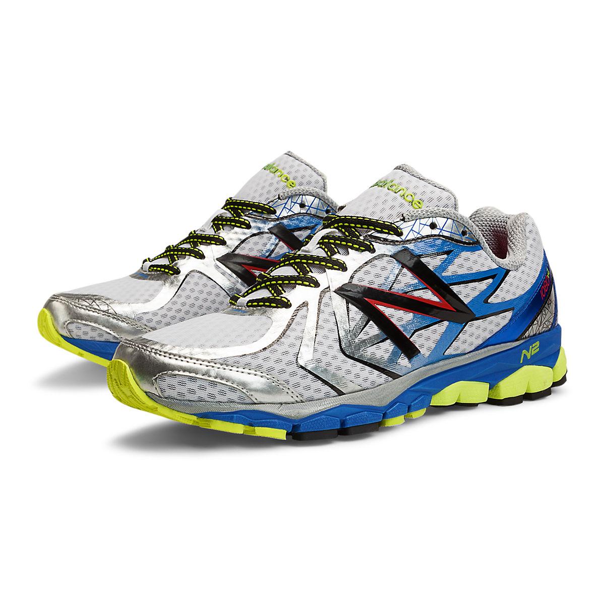 New Balance M1080v4 Mens (D) Running Shoes - White/Blue - Tennisnuts.com