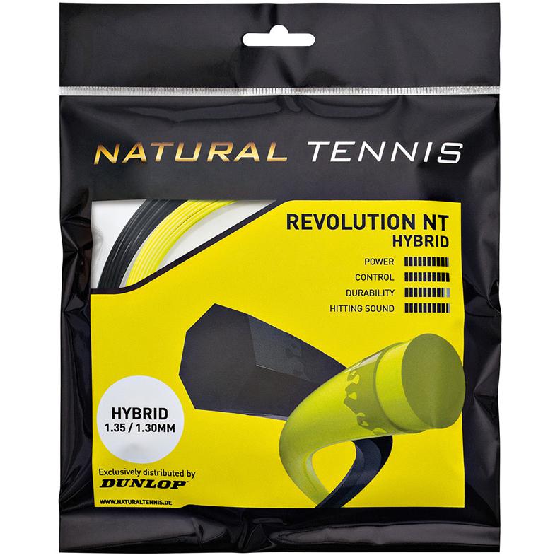 Dunlop Revolution Natural Tennis Hybrid Tennis String Set Black