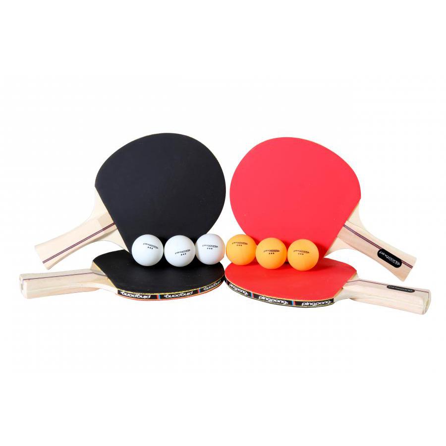 PingPong Performance 4 Player Table Tennis Bat Set