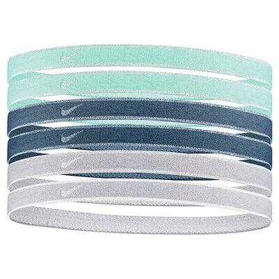 Nike Elasticated Hairbands (Pack of 6) - Turquoise/Blue
