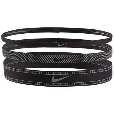 Nike Mixed Width Hairbands (Pack of 3) - Black