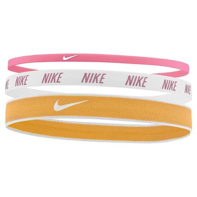 Nike Mixed Width Hairbands (Pack of 3) - Pink/Orange