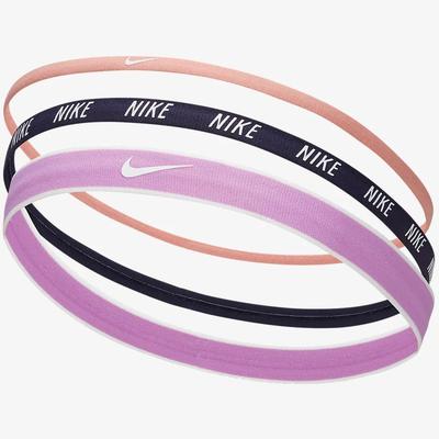 Nike Mixed Width Hairbands (Pack of 3) - Peach/Purple - main image