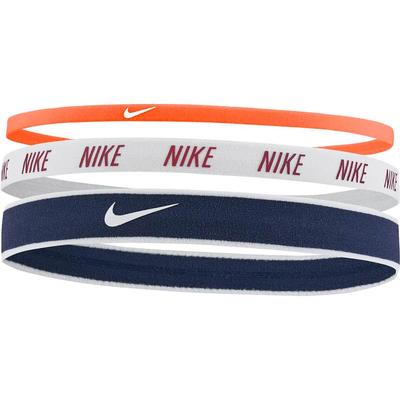 Nike Mixed Width Hairbands (Pack of 3) - Orange/White/Navy - main image