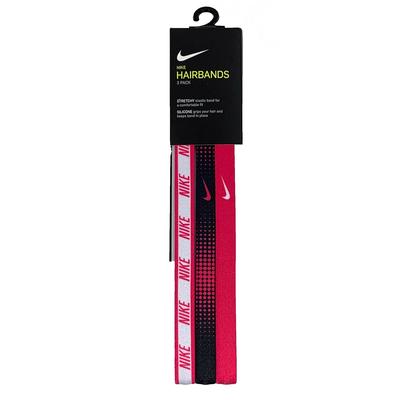 Nike Printed Headbands (Pack of 3) - Pink/Black - main image