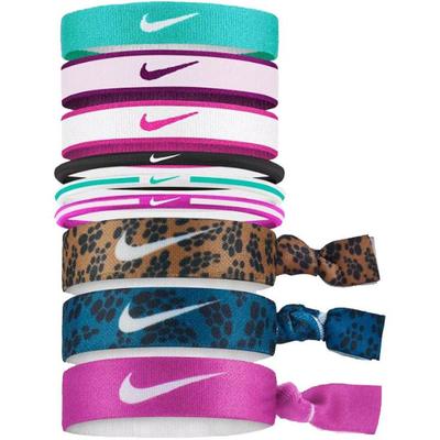 Nike Ponytail Holders (Pack of 9) - Pink/Turquoise