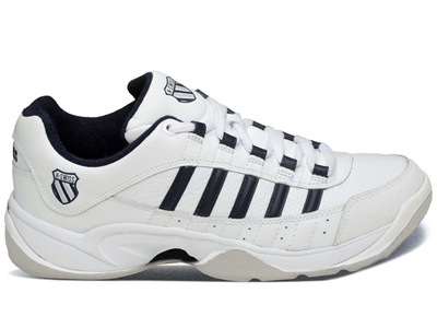 K-Swiss Mens Outshine Indoor Carpet Tennis Shoes - White/Black