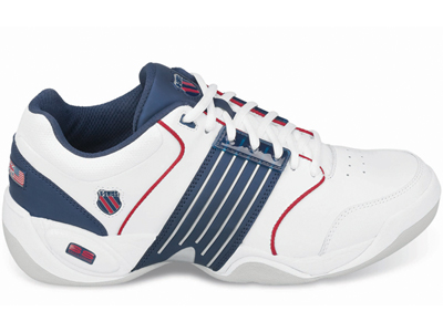 K-Swiss Mens Accomplish LS Indoor Carpet Tennis Shoes - White/Navy/Red - main image