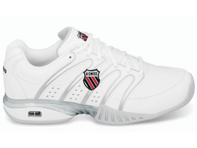 K-Swiss Mens Approach II Indoor Carpet Shoes - White/Black/Silver - main image