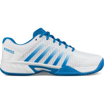 K-Swiss Mens Express Light HB Tennis Shoes - White/Brilliant Blue
