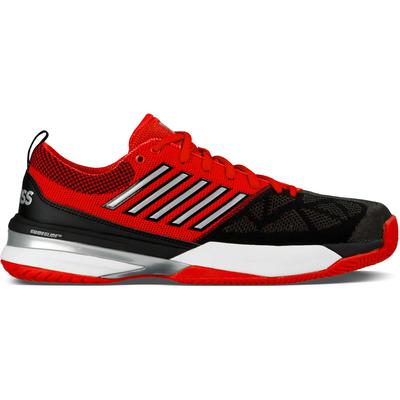 K-Swiss Mens Knitshot Tennis Shoes - Black/Red