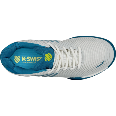 K-Swiss Mens Hypercourt Express 2 Tennis Shoes - Brilliant White/Celestial/Evening Primrose
