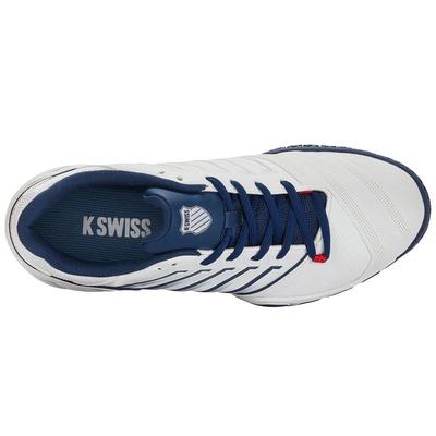 K-Swiss Mens Bigshot Light 4 Omni Tennis Shoes - White/Blue Opal