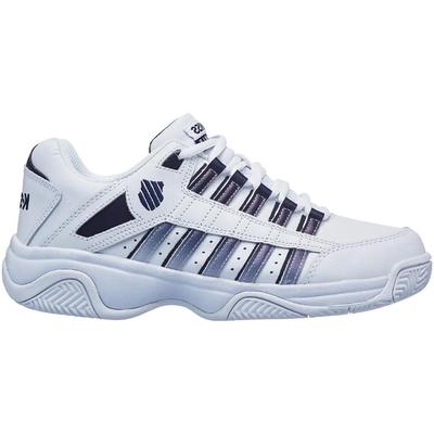 K-Swiss Mens Court Prestir Tennis Shoes - White/Navy